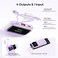 Kuulaa Power Bank with Built-in Cable 10000mAh 22.5W Fast Charging, Portable Charger Battery Pack, Mini Powerbank Compact &amp; Lightweight Compatible with iPhone Android Galaxy Google Pixel - Purple