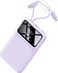 Kuulaa Power Bank with Built-in Cable 10000mAh 22.5W Fast Charging, Portable Charger Battery Pack, Mini Powerbank Compact &amp; Lightweight Compatible with iPhone Android Galaxy Google Pixel - Purple