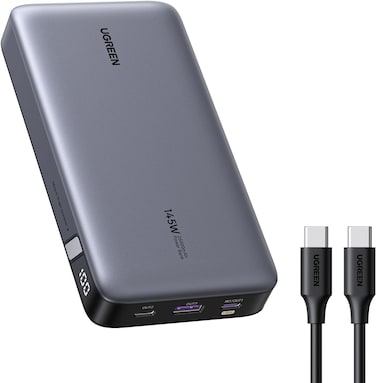 UGREEN Power Bank 25000mAh 145W Laptop Portable Charger with 3-Port Output USB C Fast Charging, Smart Digital Display Battery Pack for iPhone 17 Series, Samsung S25U, MacBook, Dell, iPad, AirPods etc
