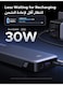 Ugreen
10000mAh Power Bank 2Type C+1USB A 30W Fast Charging Output and Input Portable Charger Safe Certificate Battery Pack LED Display Portable Size Compatible With iPhone Series, Tablets, Earbuds