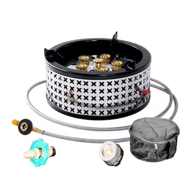 TAKU Murano TC-DF-8 Portable Camping Gas Stove 6 Burner, Powerful Gas Stove included 2 adapters to fit various gas bottles