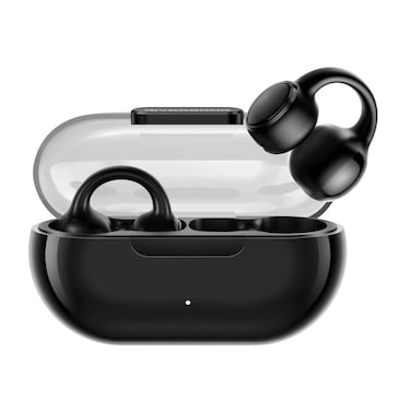 RIVERSONG Open Wearable Stereo Earbuds, Clip-On Ear Design, 30 HR Playing time, ENC Clear Calls, 360 HD Stereo, Black