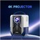 Portable Home Theater 4K Projector   Wi-Fi Bluetooth Android Mobile Screen LED TV Game Projector   Manual Focus HDMI/USB/AV/Remote Control with Angle Stand
