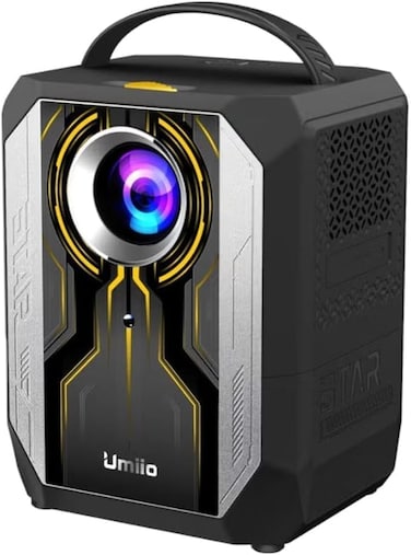 Portable Home Theater 4K Projector   Wi-Fi Bluetooth Android Mobile Screen LED TV Game Projector   Manual Focus HDMI/USB/AV/Remote Control with Angle Stand
