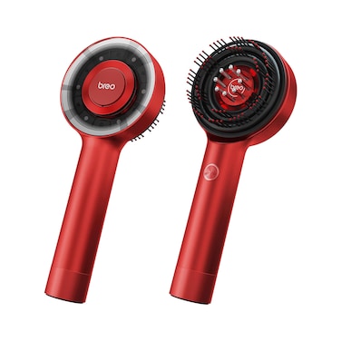 Breo Hair Scalp Trilogy Head Massaging Brush (Scalp-3 Red) - Corless Electric Head Massger