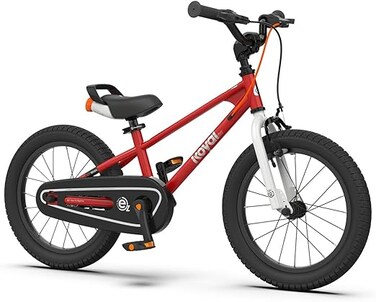 RoyalBaby 16" Kids Bike EZ Freestyle &ndash; Lightweight Beginner Balance-to-Pedal Bicycle for Boys &amp; Girls Ages 4&ndash;7, Tool-Free Assembly, Sporty Metallic Design &ndash; Red (RB16-30-RED)