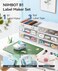 NIIMBOT B1 Label Maker Machine with 3 Tapes, 50x30mm White/40x30mm Clear/34x34mm Round, Bluetooth Thermal Label Printer for Small Business,Office,Home,School (Light Blue, 1 Printer+3 Roll Label)