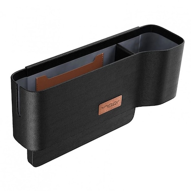 Car Storage Box With Cup Holder and Large Capacity, VYVY Labs F01 - Black