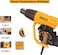 INGCO Heat Gun 2000W &ndash; Variable Temp Hot Air Tool with Nozzles &amp; Scraper   Model HG200078