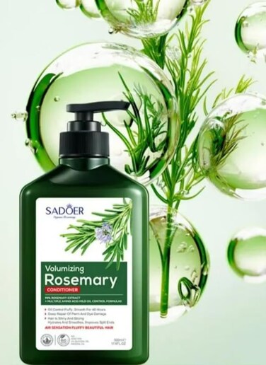 SADOER Organic Rosemary Conditioner 98% Rosemary Extract Hair Growth Volumizing Oil Control Hydrating Repair Smooth Split Ends Strong Shiny Hair 98ml