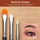 Jessup Brushes Eyeshadow Brush Set 7Pcs Eye Shadow Professional Makeup Brushes Set Premium Make Up Smoky Blending Shader Precision Crease Definer Black Silver T334