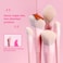 Jessup Foundation Brush and Concealer Brush, Pink Makeup Brushes Set 2Pcs Premium Synthetic Face Make up Brushes for Liquid Cream, T497