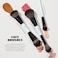 Jessup Makeup Brushes Set 10pcs, Double Sided Foundation Contour Blush Highlight Blending Eyebrow Brush Eyeshadow Eyeliner Concealer Brush, Bright Cyan Cruelty Free Cosmetic Tools T500