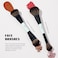 Jessup Makeup Brush Set 6pcs Double Sided Makeup Brushes Foundation Contour Blush Highlight Blending Eyebrow Brush Eyeshadow Brush, Vegan Fiber Make up Brush Bright Cyan T501