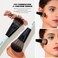 Jessup Face Makeup Brushes 3pcs Double Ended Makeup Brush Set for Foundation Contour Blush Highlight and Concealer Brush, Premium Vegan Brush Set Bright Cyan T503