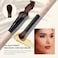 Jessup Makeup Brushes 10-in-5 Double Ended Eyeshadow Brush Contour Brush Blending Brush Eyeliner Brush Shader Brush, Vegan Fiber Precision Eye Brush Set Peach Dust T509