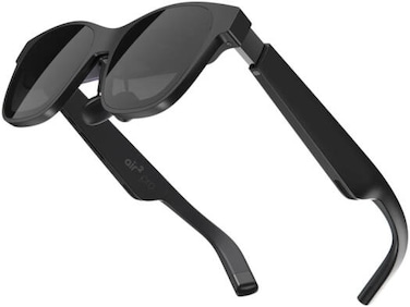 XREAL Air 2 Pro AR Sunglasses, 46&deg; FOV Display, 0.55 Micro-OLED Panel, 49 Pixel per Degree, Up to 120Hz Refresh Rate, 3 Electrochromic Dimming Levels, Ultra-Soft Temples Black   AIR-2-PRO