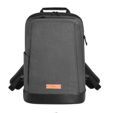 WiWU Elite S 15.6 Inch Waterproof Laptop Backpack for Men &amp; Women, Business Travel Computer Bag with Padded Laptop Compartment, Anti-Splash Durable School &amp; Office Backpack (Grey)