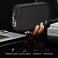 WiWU Master Genuine Leather Fingerprint Lock Pouch &ndash; Biometric Security Clutch, Secure Man Handbag for Travel Business and Everyday Essentials &ndash; Black Premium Top-Grain Leather Organizer