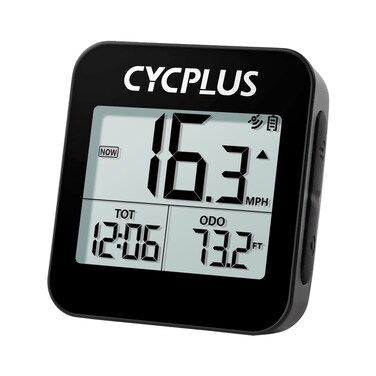 CYCPLUS G1 GPS Bike Computer, Wireless Cycling Computer with Automatic Backlight, Bicycle Speedometer Odometer with Waterproof and Lager Battery, Provide Professional Data Analysis