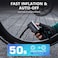 dwndpump AS230PRO Mini Electric Bike Pump, Portable Bicycle Tire Inflator with Digital Pressure Gauge, Auto Shut-Off, Presta &amp; Schrader Compatible, 15L/Min Fast Inflation