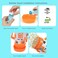 Little Story - 108 Holes Bubble Machine Gun wt Light / Bubble Maker for Kids Indoor &amp; Outdoor - Orange