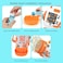 Little Story - 108 Holes Bubble Machine Gun Battery Operated wt Light / Bubble Maker for Kids Indoor &amp; Outdoor - Orange