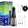 SEAGO Water Dental Flosser Cordless for Teeth, 5 Modes and 7 Nozzles, Dental Water Flosser 300ML, DIY Mode Memory Function, IPX7 Waterproof Dental Flosser, SG8019 Black

