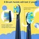 SEAGO Kids Electric Toothbrush, Rechargeable Sonic Soft Bristle Toothbrushes with 8 Brush Heads, DIY Stickers and 5 Modes, Ideal for Kids and Children, Ages 3&ndash;12(Navy)
