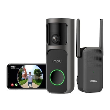 Doorbell 3 Kit 4MP QHD 360&deg; Panoramic Wi-Fi Video Doorbell Camera with PIR Human &amp; Package Detection, Color Night Vision, Two-Way Audio, Battery or Wired Installation, Indoor Chime, SD Card Storage up to 512GB, Weatherproof Smart Home Security Camera &ndash; DB-3EP-4M0W/DS3