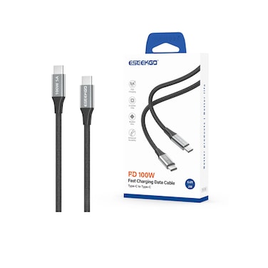 ESEEKGO USB Type-C to Type-C Cable &ndash; 2M Fast Charging &amp; Data Transfer Cable
