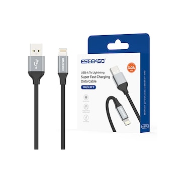 ESEEKGO USB to Lightning Data Cable 1M &ndash; Fast Charging &amp; Data Transfer