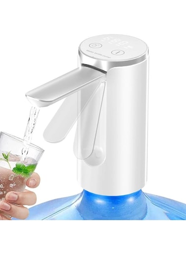 Rechargeable Mini Water Pump With 1200mAh Battery, Type-c Charging, Foldable Hygienic Spout, And Universal Fit For 1.5&ndash;5 Gallon Bottles