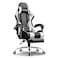 GTPLAYER #1 USA Gaming Chair, Ergonomic High Back Reclining &amp; Height Adjustable PU Leather Computer Chairs with Massage Cushion, Adjustable Neck &amp; Lumbar Support, Armrests, Footrest (White)