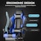 GTPLAYER #1 USA Gaming Chair, Ergonomic High Back Reclining &amp; Height Adjustable PU Leather Computer Chairs with Massage Cushion, Adjustable Neck &amp; Lumbar Support, Armrests, Footrest (Blue)