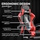 GTPLAYER #1 USA Gaming Chair, Ergonomic High Back Reclining &amp; Height Adjustable PU Leather Computer Chairs with Massage Cushion, Adjustable Neck &amp; Lumbar Support, Armrests, Footrest (Red)