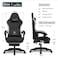GTPLAYER "Cloud Gaming Chair, Ergonomic High Back Reclining &amp; Height Adjustable Velvet Breathable Fabric Chair with Pocket Spring Cushion, Tailored Back Support, Armrests, Footrest (Grey)