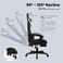GTPLAYER "Cloud Gaming Chair, Ergonomic High Back Reclining &amp; Height Adjustable Velvet Breathable Fabric Chair with Pocket Spring Cushion, Tailored Back Support, Armrests, Footrest (Grey)