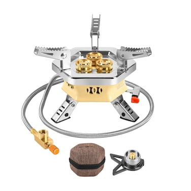 TAKU Murano TC-DF-10 Portable Camping Gas Stove 3 Burner - Lightweight, Waterproof, Powerful Gas Stove
