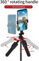 Jmary KT-239 1.7M Lightweight &amp; Portable Selfie Tripod Stand with Bluetooth Remote