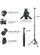 Jmary MT36 67" Extendable Selfie Stick &amp; Travel Phone Tripod, 1.7m Adjustable Tripod Stand with Phone Clip for Video Shooting, Vlogging, Live Streaming &ndash; Black