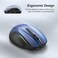 TECKNET Wireless Mouse (BT5.0/3.0 &amp; 2.4G) Rechargeable 4800 DPI Silent USB A &amp; Bluetooth Mouse 6 Buttons, Wide Compatibility - Blue
