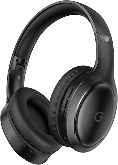 جهاز G-Tab GTH10 سماعات رأس لاسلكية بلوتوث – اتصال NFC تلقائي، قابلة للطي، فوق الأذن، صوت ستيريو عالي الجودة، باس عميق، 74 ساعة تشغيل، شحن سريع Type-C