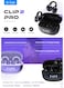 CLIP 2 PRO Open Ear Clip-On TWS Earbuds, C-Bridge Design Bluetooth 6.0 Wireless Earphones, Touch Control, Stereo Sound, Long Battery Life, Type-C Charging, Waterproof, Black
