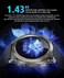 G-TAB GTR6 Smartwatch with 360&deg; Rotating Bezel 1.43" AMOLED Display, ChatGPT AI Assistant, Bluetooth Calling, Heart Rate &amp; SpO₂ Monitor Sleep&amp;Fitness Tracker 100+ Sports Modes IP68 Waterproof Blue