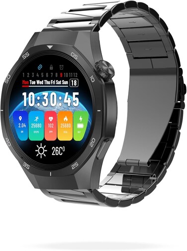 G-Tab GTR5 Smartwatch   3ATM Waterproof   1.43&rdquo; AMOLED Display   23 Sports Modes   Heart Rate, SpO₂ &amp; Sleep Monitoring   Bluetooth Calling 12 days Battery standby Gray