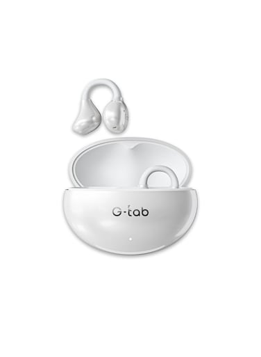G-Tab CLIP3 Open-Ear C-Bridge Design TWS Earbuds, Clip-On Wireless Bluetooth 6.0 Earphones, ENC Clear Call Mic, 13mm Driver, Touch Control, Long Battery Life, Type-C Charging