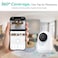 Botslab C222 Indoor Cam 2K Smart Home Security Camera, 360&deg; View, Wi-Fi Connectivity, Human &amp; Motion Detection, Night Vision Baby Monitor, Works with Google Assistant, White
