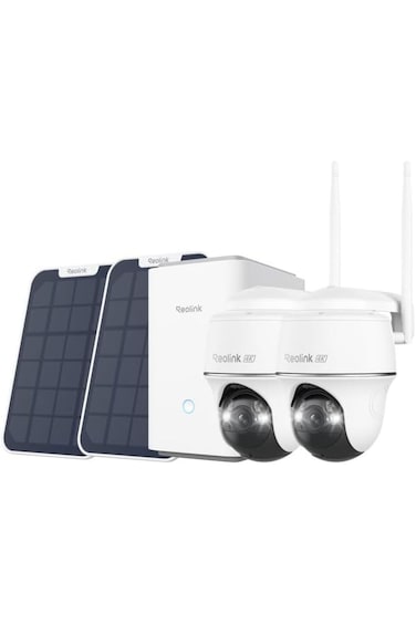 Reolink 4K Battery/Solar Wireless Security Camera Kit,Home Hub with 2&times; Argus PT Ultra+Solar Panel