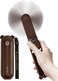 JISULIFE Handheld Fan with 4800 mAh Powerbank Max 46 Hours Runtime,Pocket Fan Portable Battery Operated or USB Powered Folding Personal Fan,3 Speeds,Enhanced Airflow,Rechargeable Quiet Mini Fan-Brown